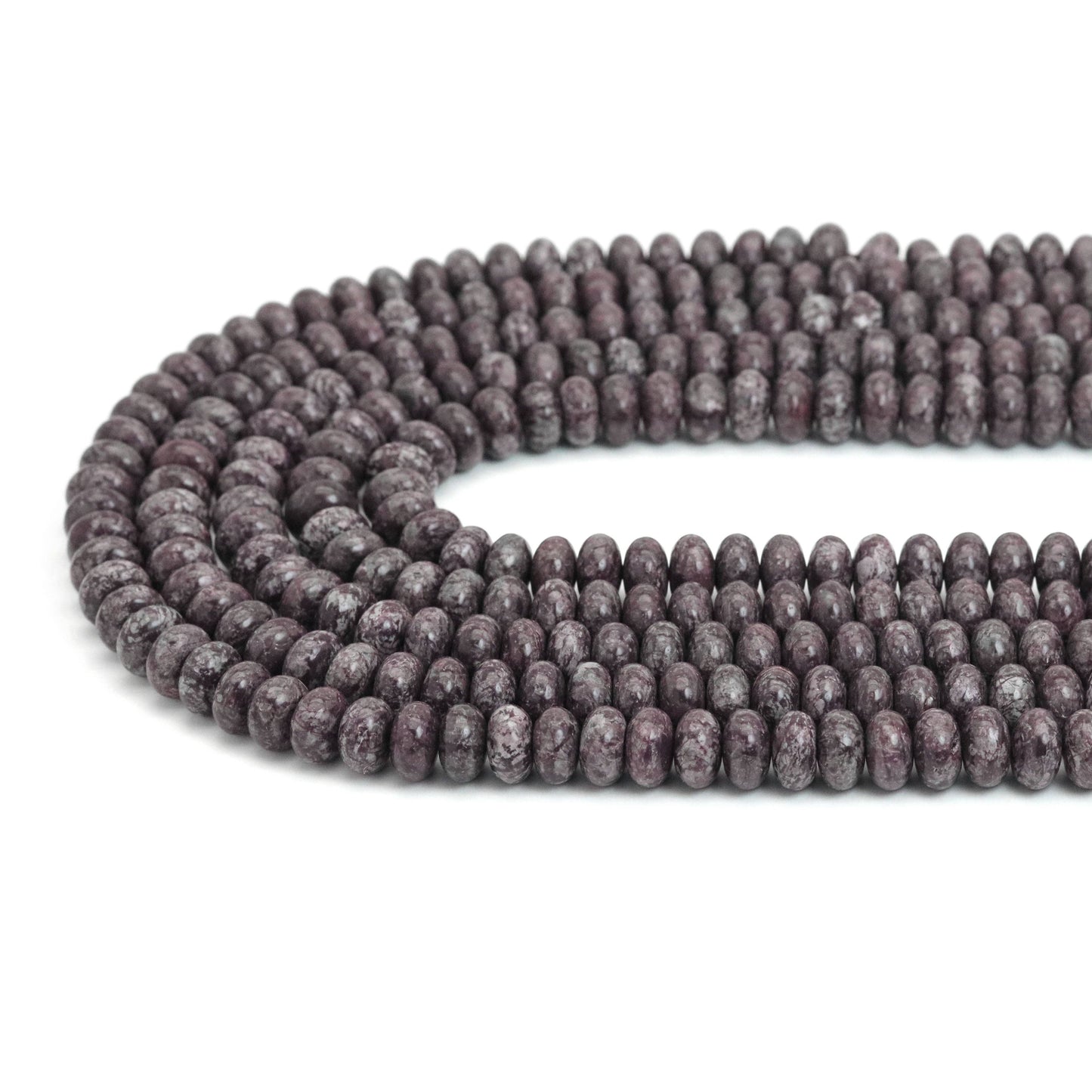 5x8mm Smooth Rondelle Brown Snowflake Beads, Sku#U1921