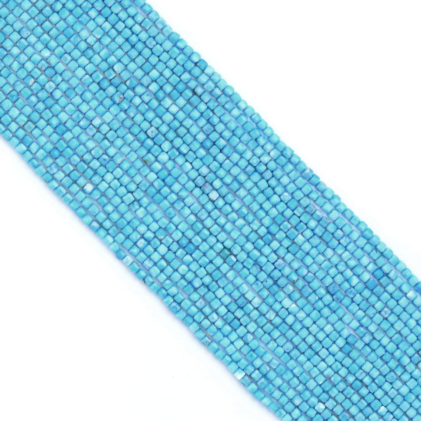 2.5mm Faceted Cube Blue Turquoise Beads, Sku#U1827