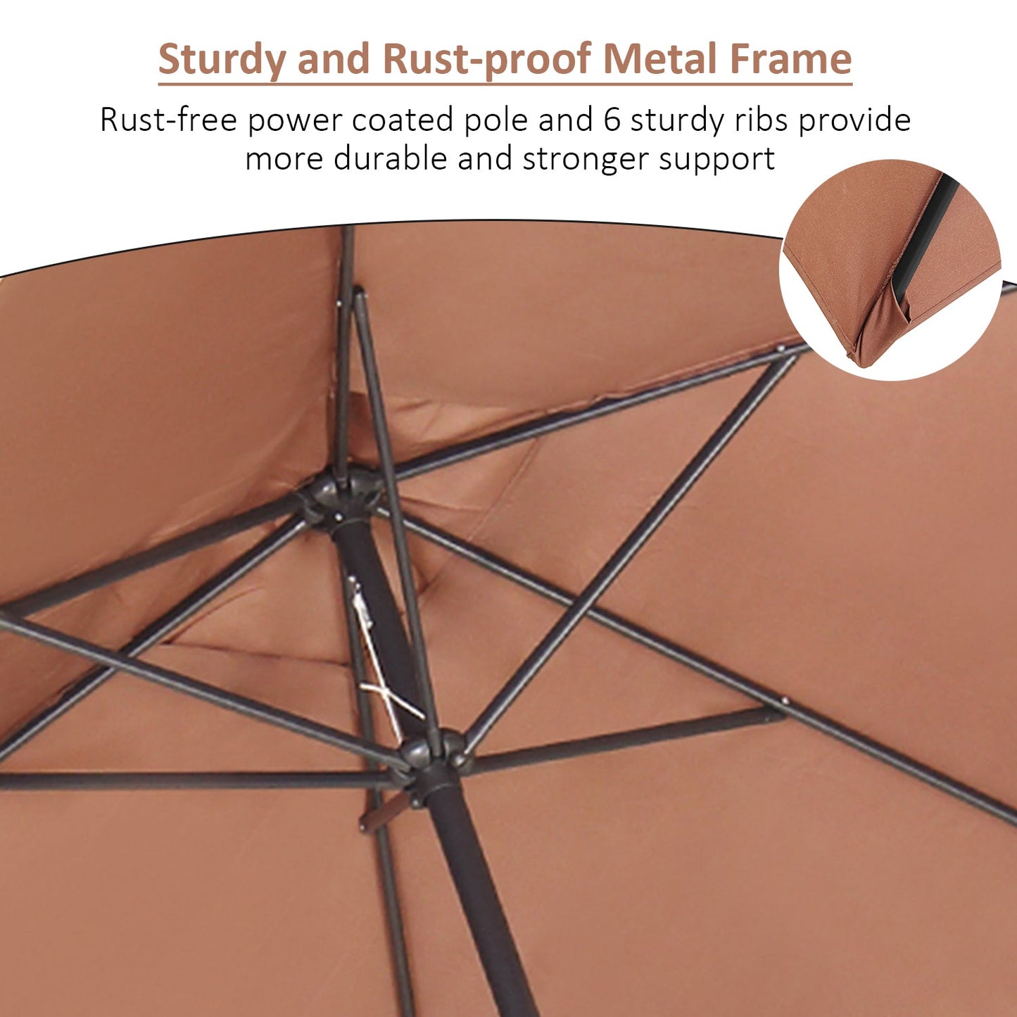 Ainfox 10FT Patio Offset Umbrella with 360 Degree Rotation and Cross Base for Garden Outdoor Swimming Pool & Large Market