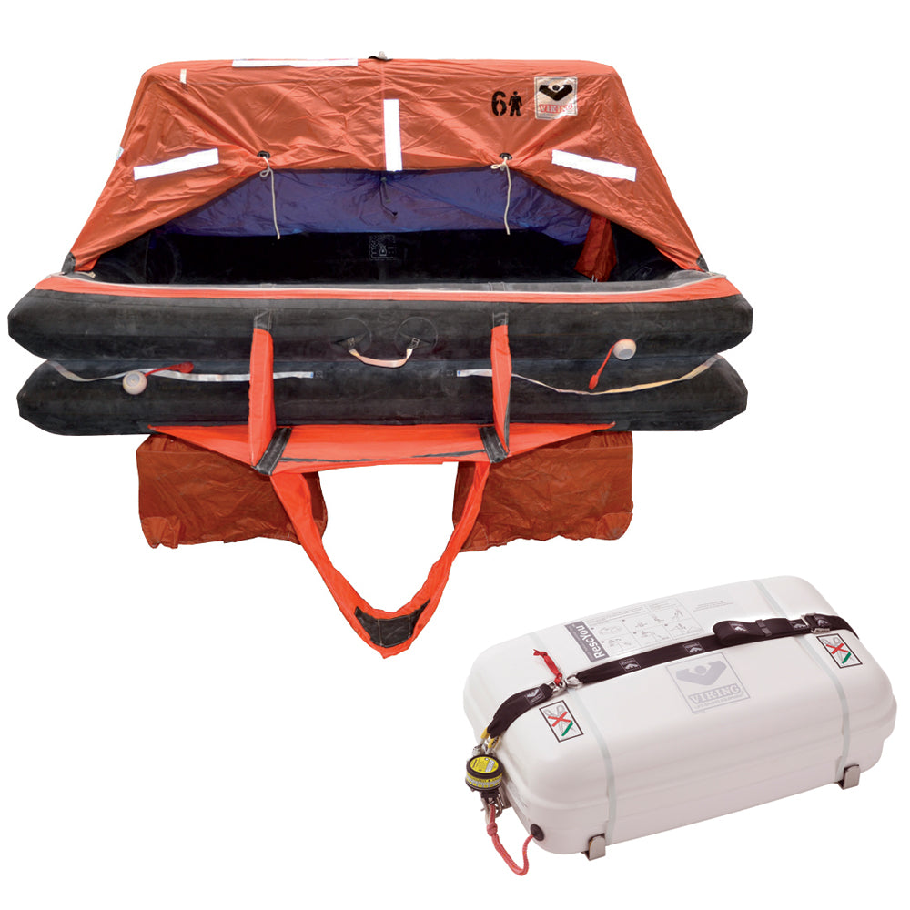 Radeau de survie côtier VIKING 4 personnes, conteneur profil bas [L004CL0015ACI]
