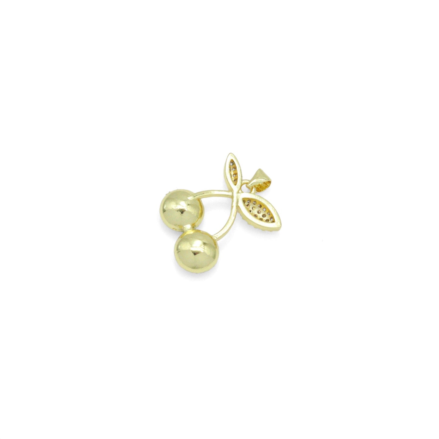 Colorful CZ Cherry Charm Pendant, Sku#LK1084