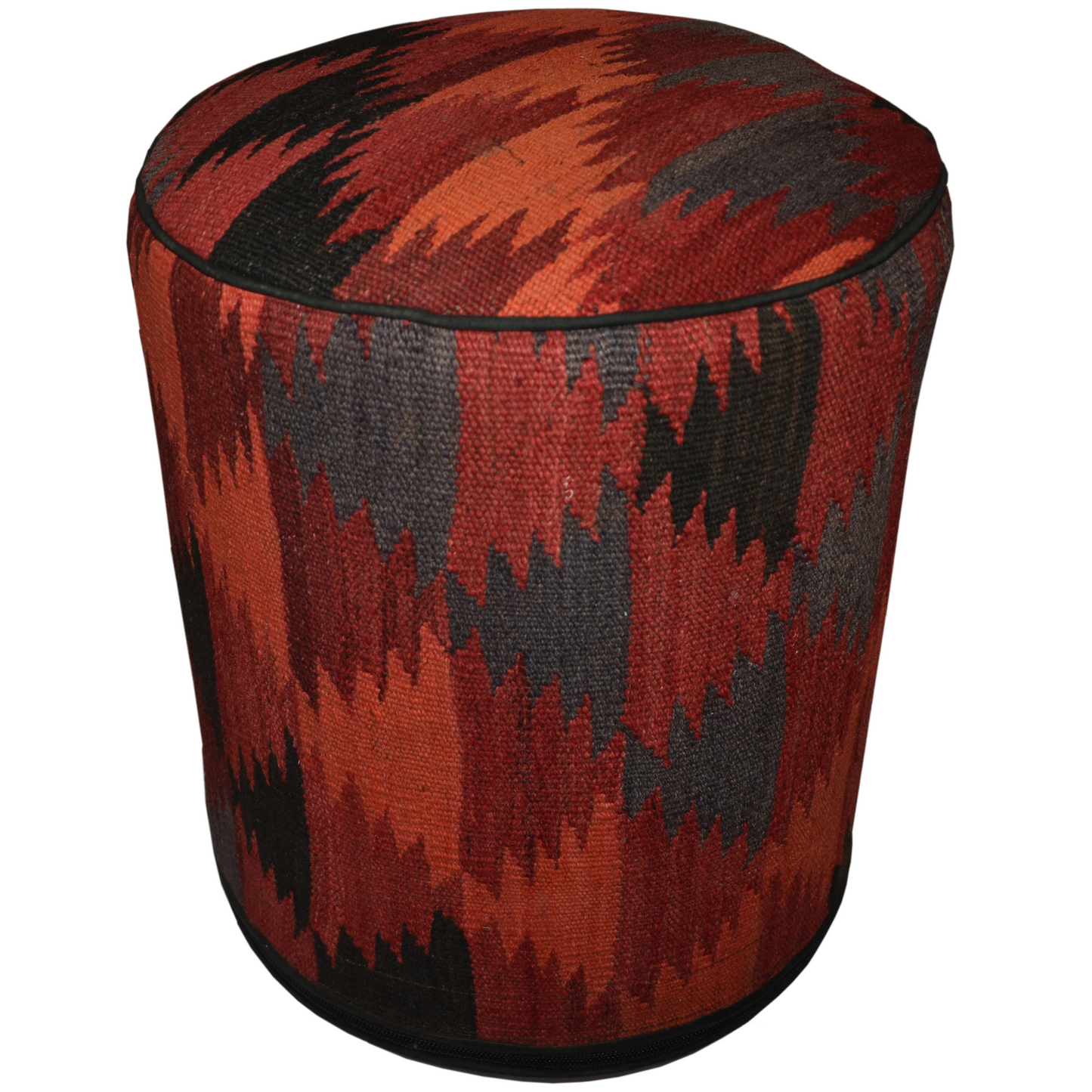 One of a Kind Kilim Rug Pouf Ottoman foot stool - #59