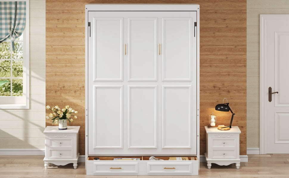 Full Size Murphy Bed with 2 Drawers