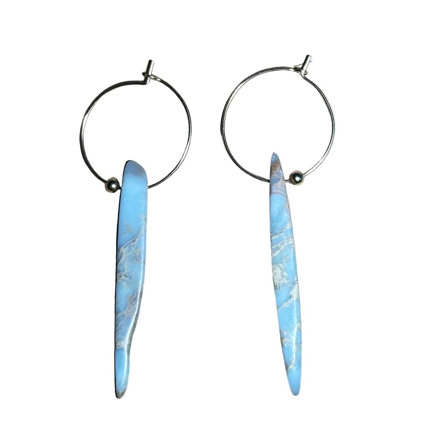 African Opal Spear Bertoni Earrings - 14k Gold Filled Sterling Silver