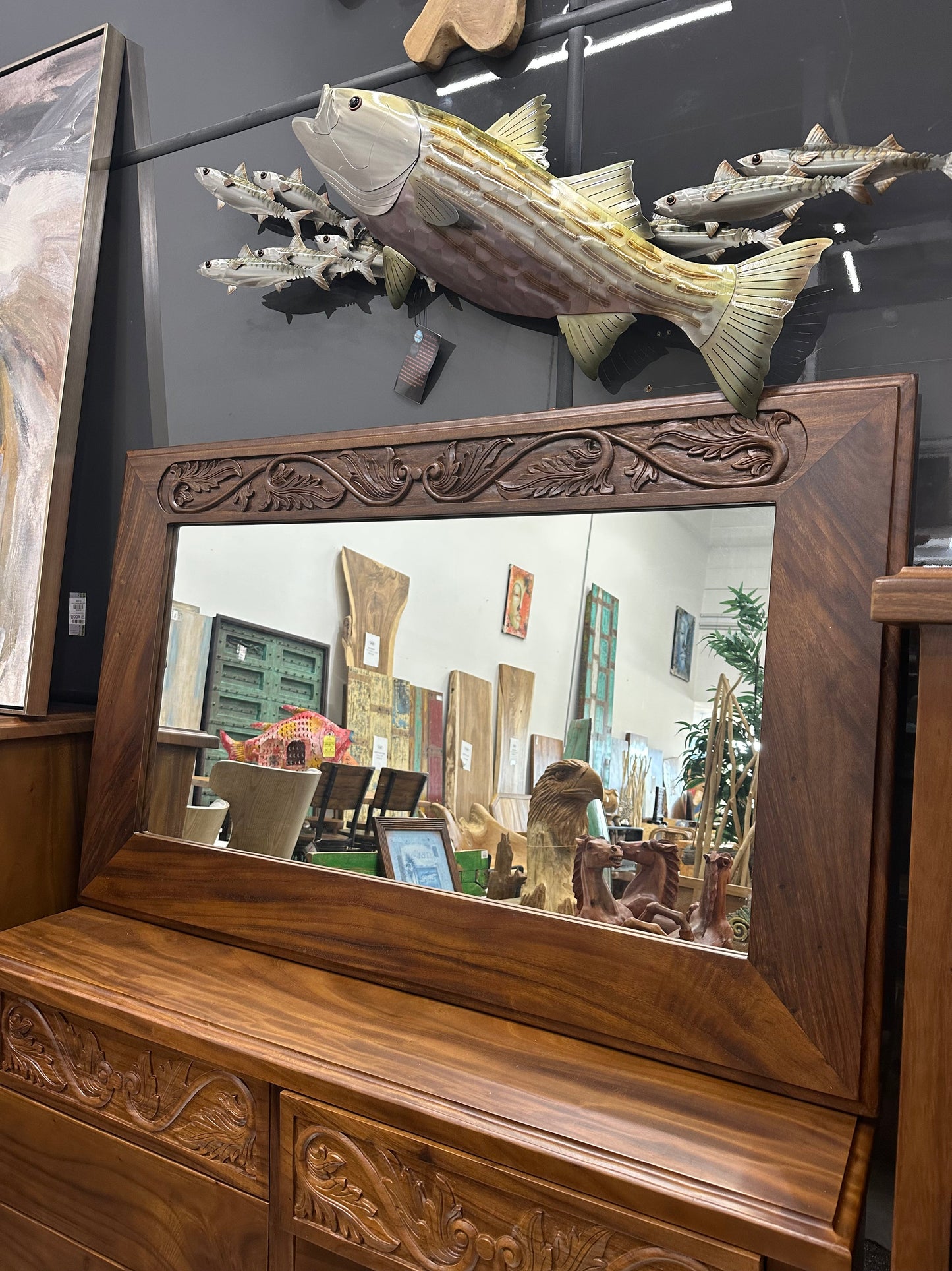 Balinese Carved Mirror