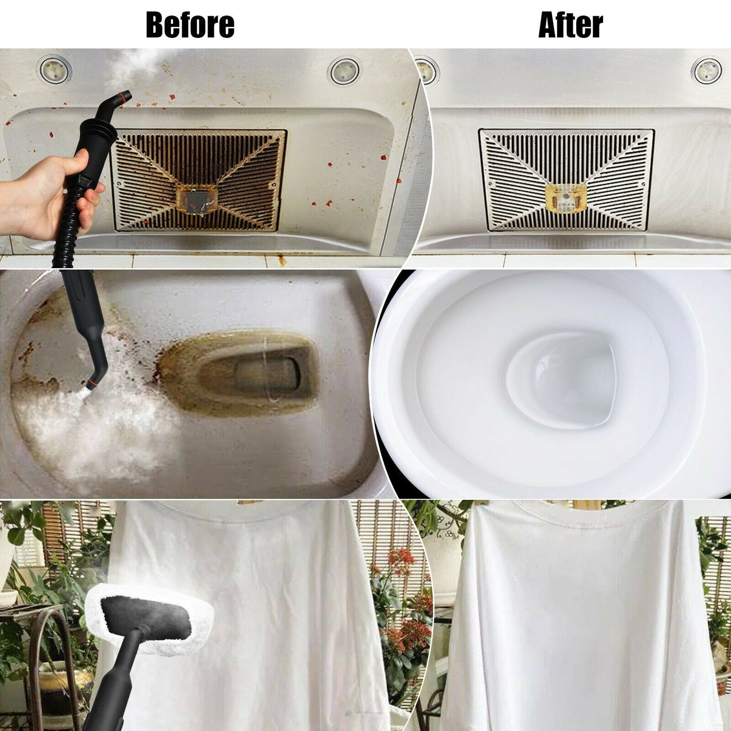 1400W Multipurpose Pressurized Steam Cleaner With 17 Pieces Accessories