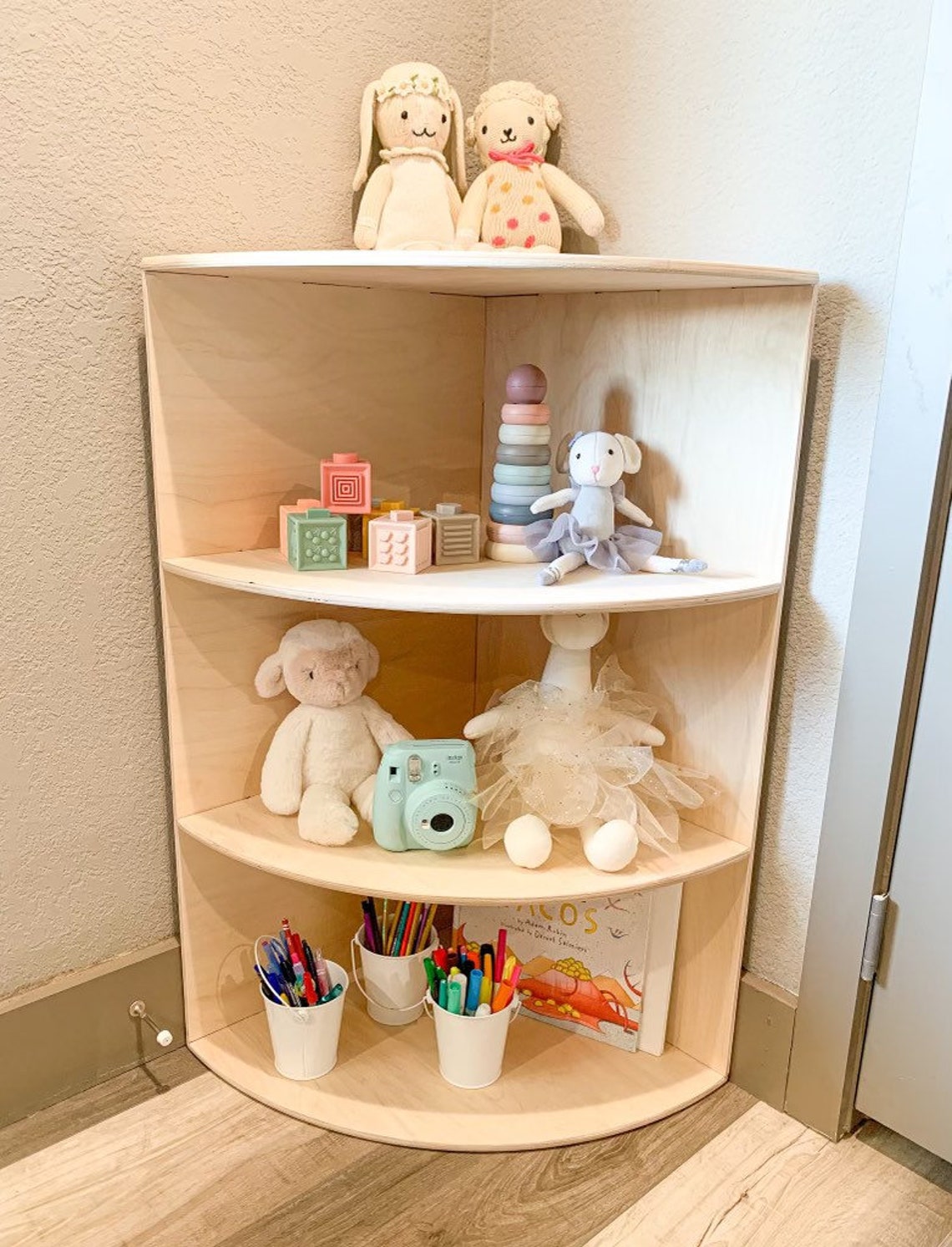 SCARLET- Corner Toy Shelf