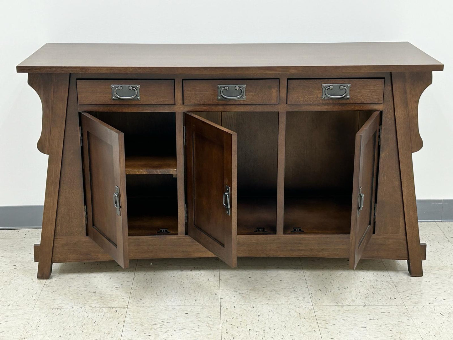 Mission Oak Crofter Console Cabinet - 55"