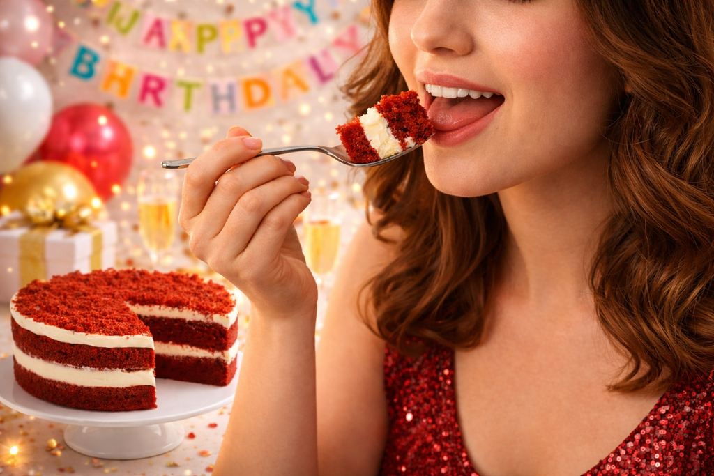 Andy Anand Sugar-Free Red Velvet Cake, 2.4 lb – Belgian Cocoa, Sugar-Free Cream Cheese Frosting, Keto & Diabetic-Friendly Birthday Gift