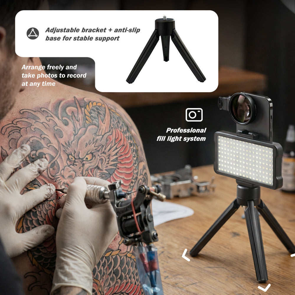 Professional Tattoo Photography Anti-2.0 Glare Kit 180 LED Beads（10W）