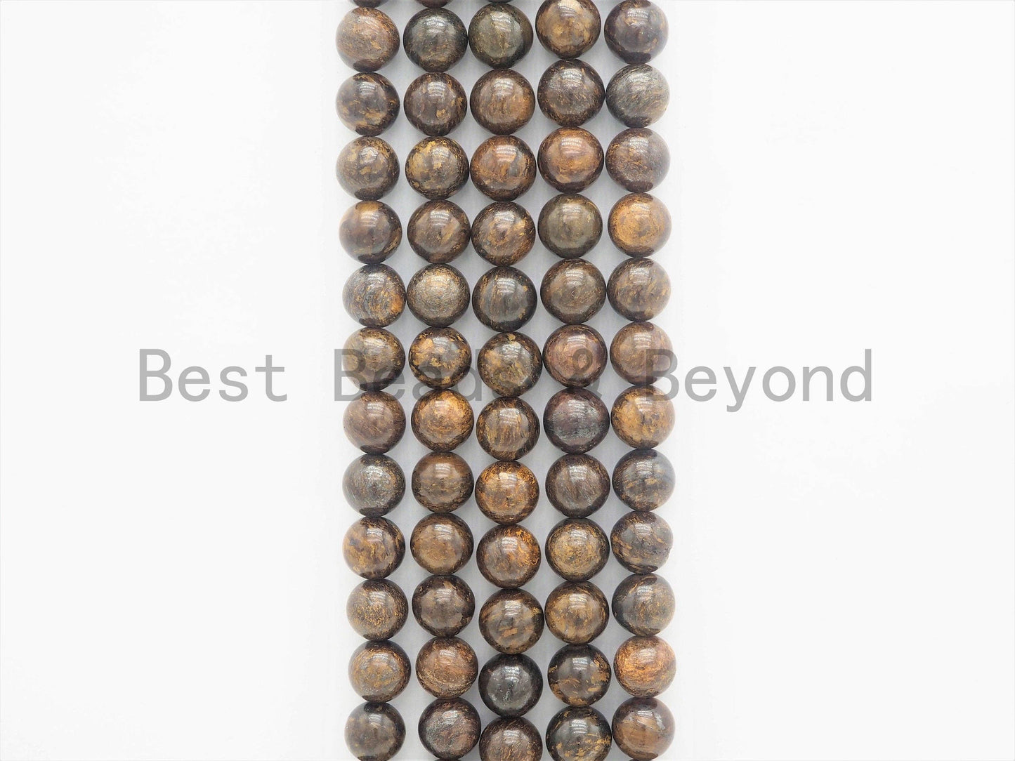 Quality Natural Bronzite Round Smooth Beads,6mm/8mm/10mm/12mm beads, Bronzite Brown Gemstone, 15.5inch strand, SKU#U388