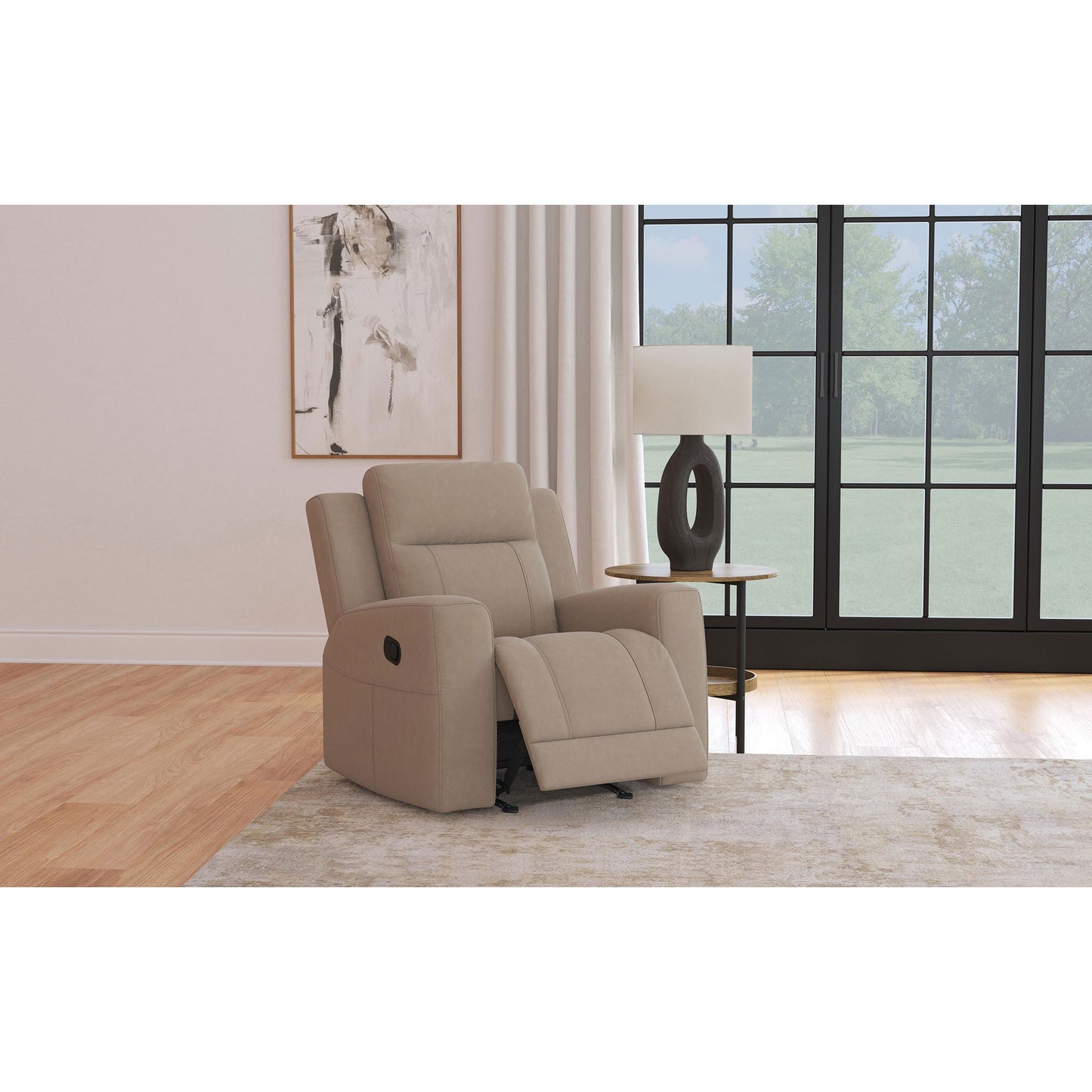 Slater Taupe Upholstered Recliner