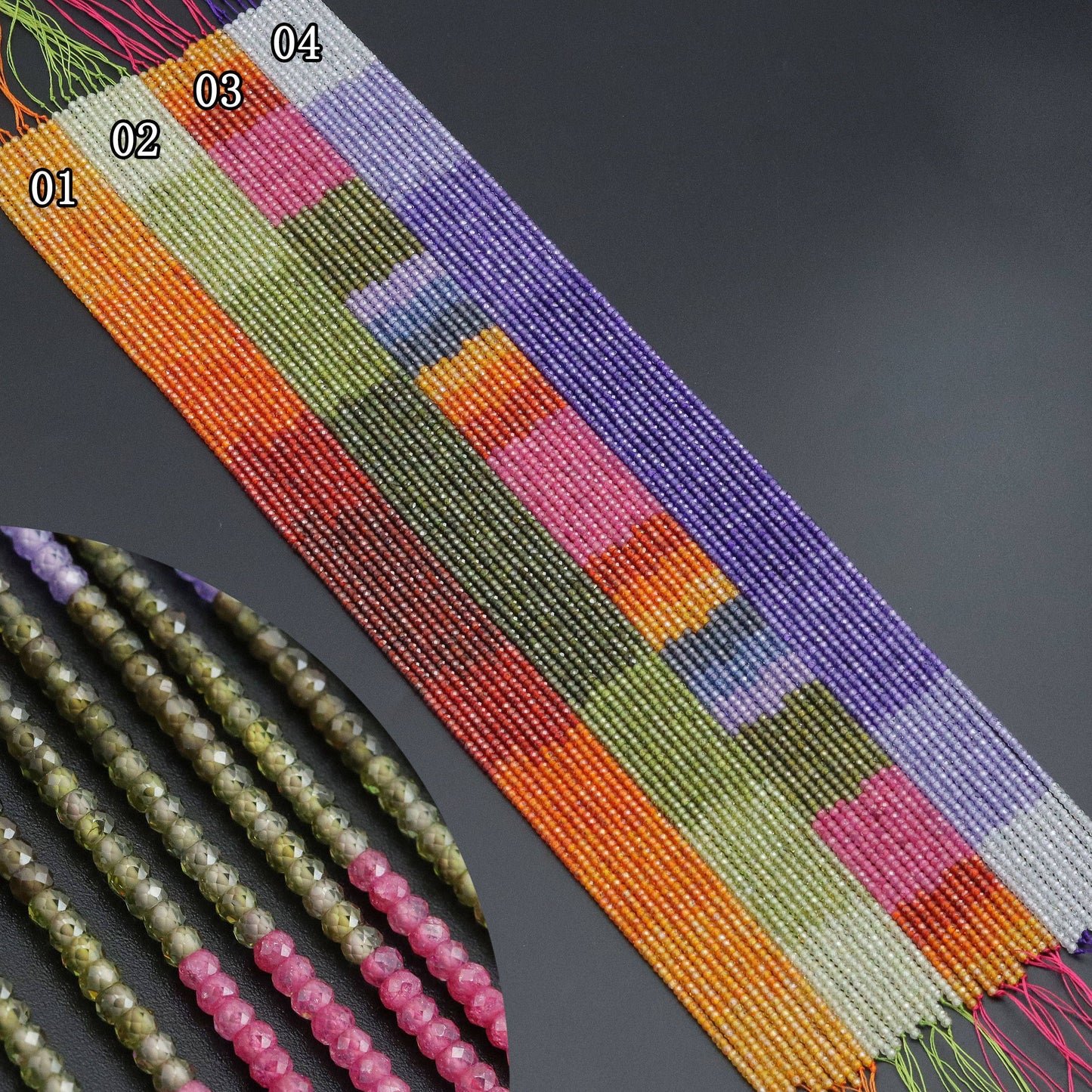 2x3mm Faceted Rondelle CZ Beads, Sku#U2129