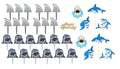 Medium Shark Cupcake Kit (ideal for 32 cupcakes)