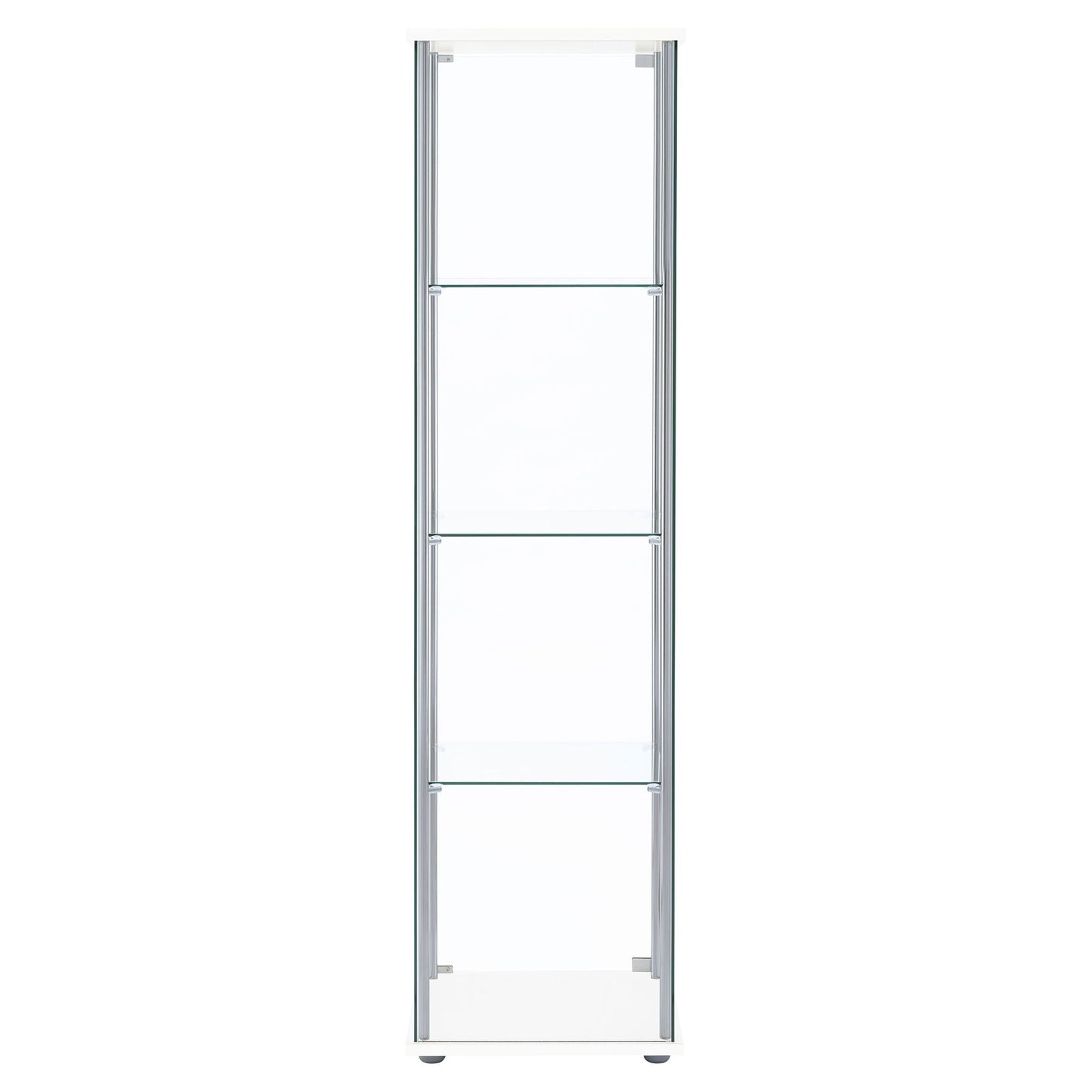 Bellatrix 3-shelf Clear Glass Curio Cabinet White
