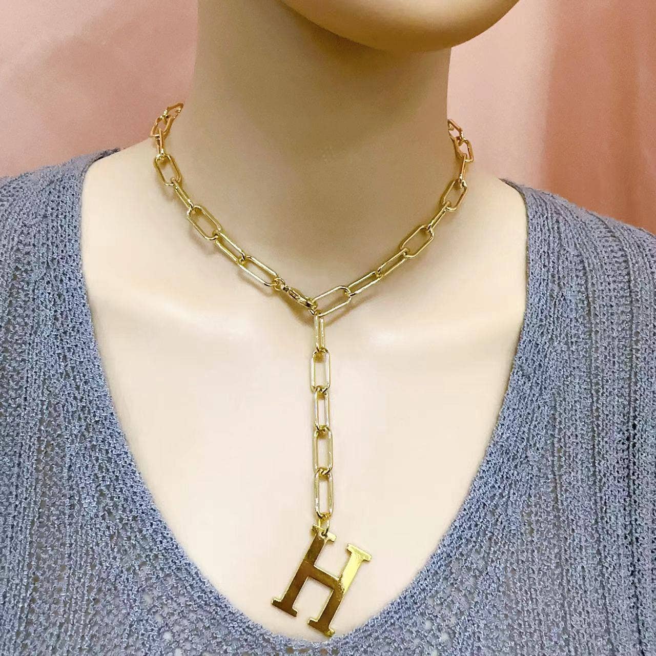 Large Plain Initial Alphabet Letter Charm, SKU#A219