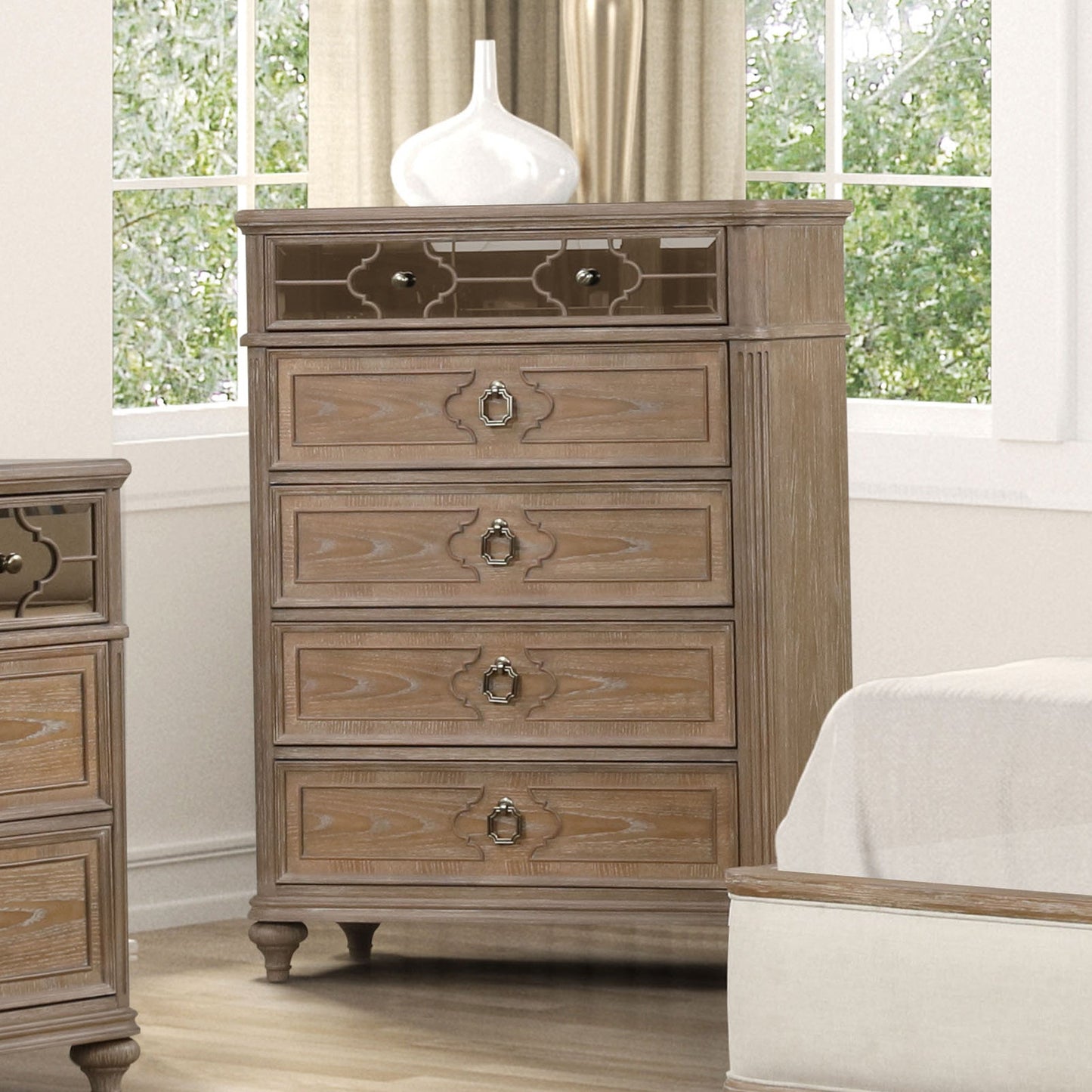 Simple Contemporary 1pc Chest of Drawers Rustic