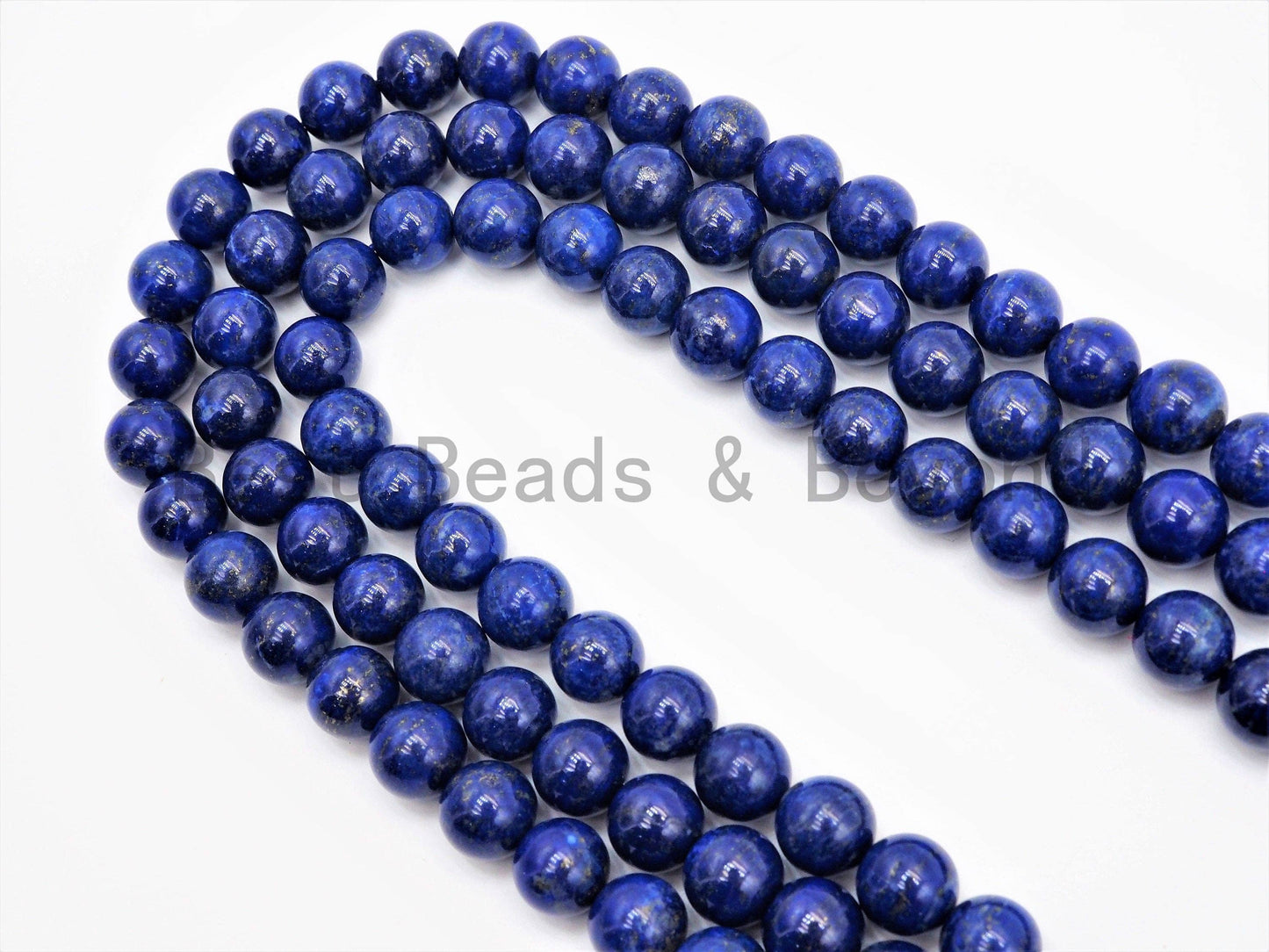 High Quality Natural Lapis Smooth Round Beads, Sku#U348