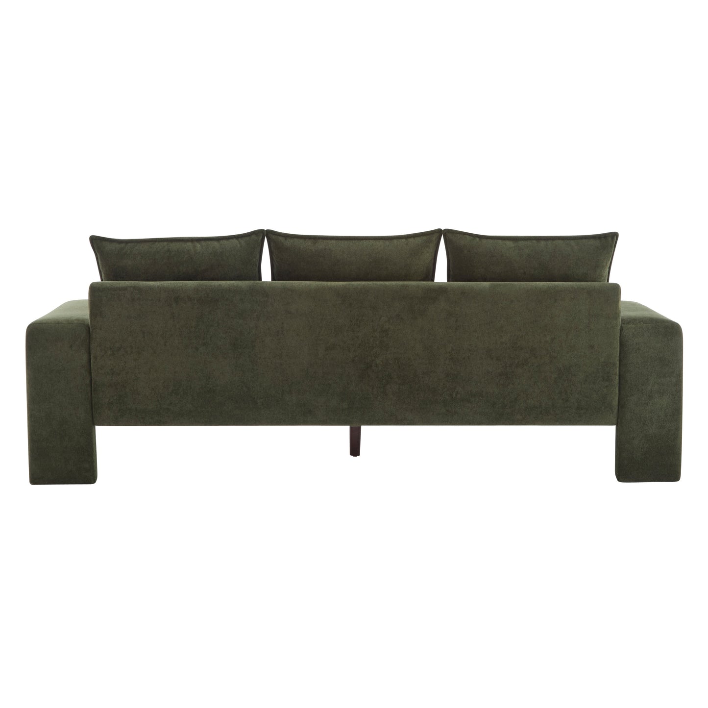 Algora 84.5 In. 3 Seater Modern Upholstered Velvet Sofa - Moss