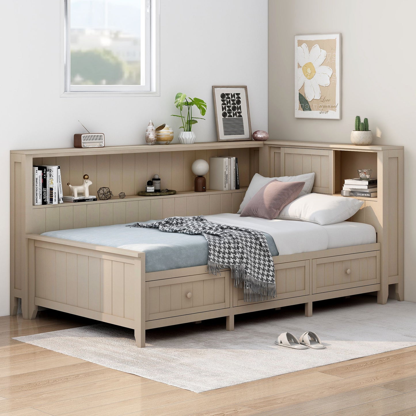 Daybed With Storage Shelves