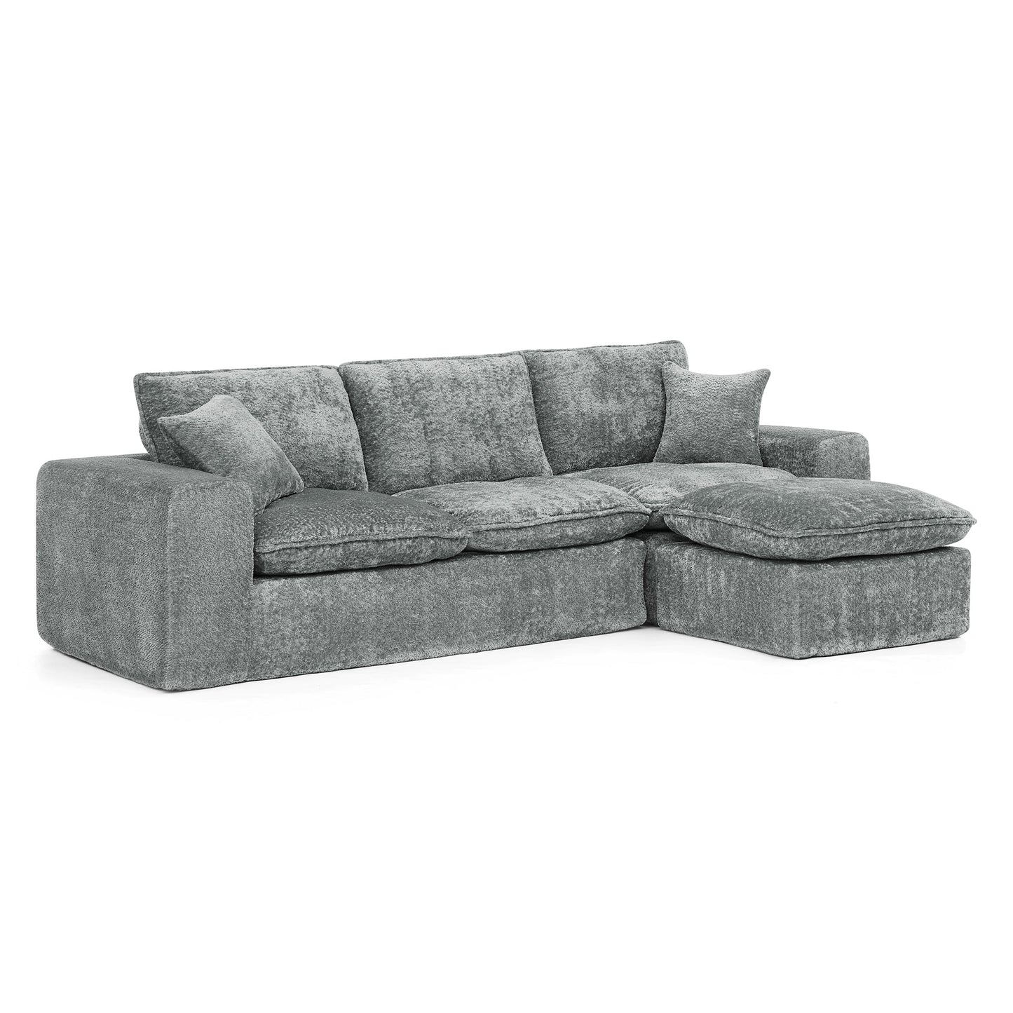 107'' Modern Boucle Sectional Sofa with Reversible Chaise