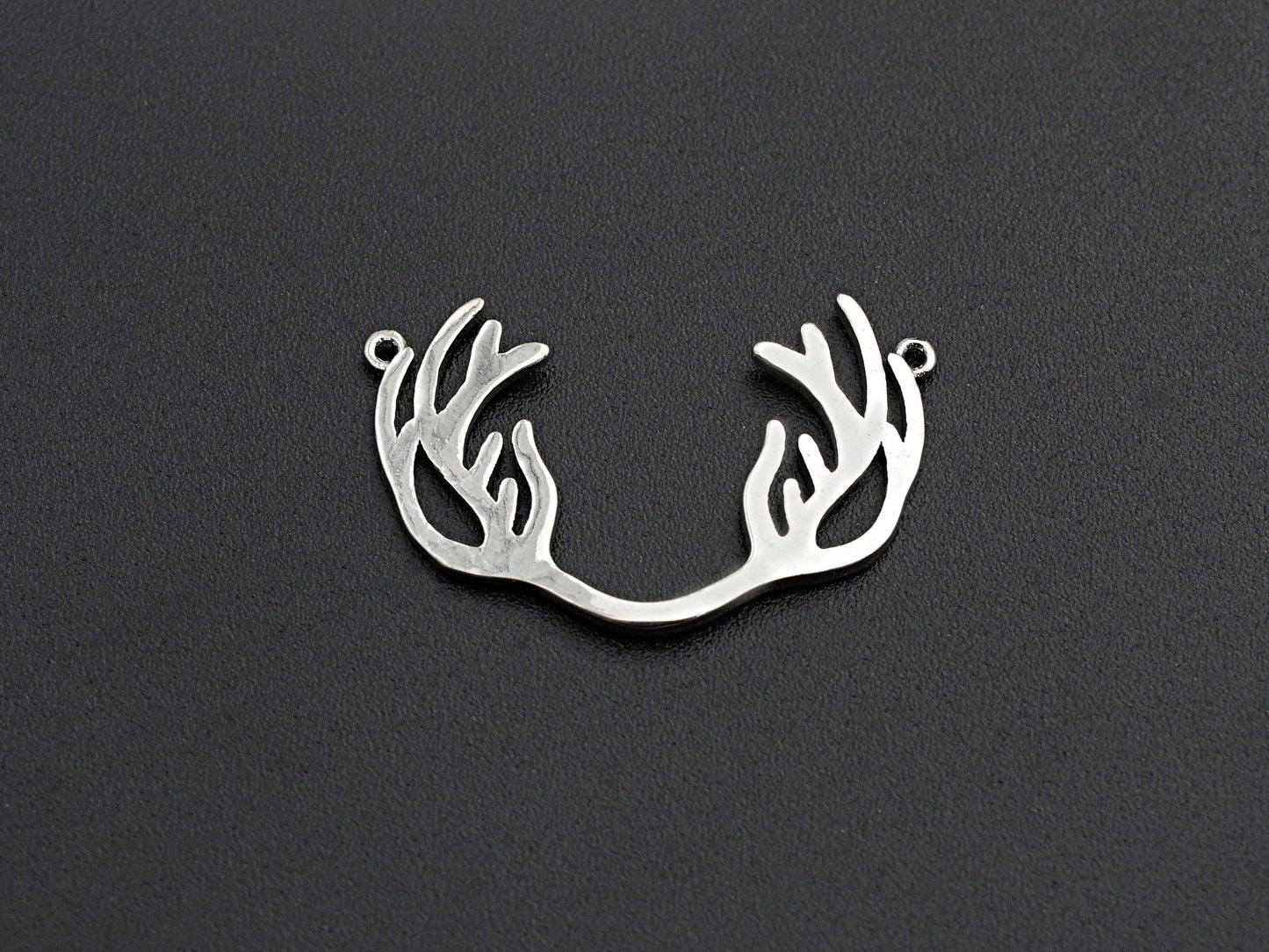 Antler Shape Pendant/Charm, Anteler Pendant, Silver/Gold/Black/Rose Gold Tone, 18x27mm,Sku#Z582