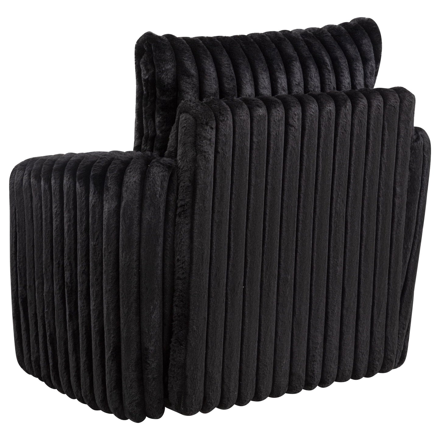 Sarco Corduroy Upholstered Swivel Accent Arm Chair Black