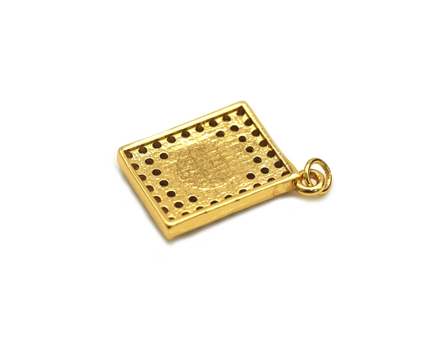 CZ Enamel Smiley Face Charm, Sku#JL84