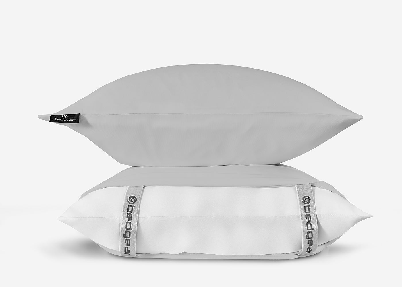 BedGear Ver-Tex Pillowcase 2pc Set, Light Grey