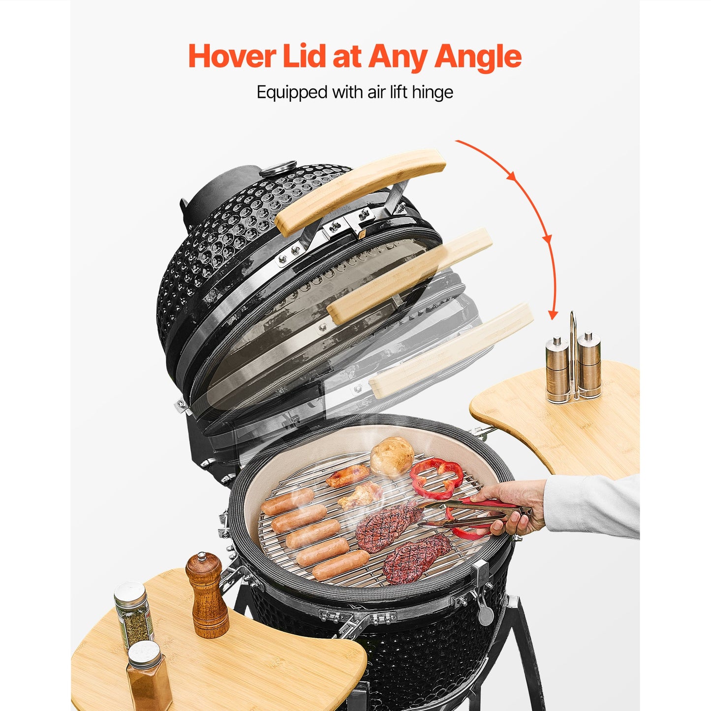 VEVOR 18" Kamado Charcoal Smoker and Grill