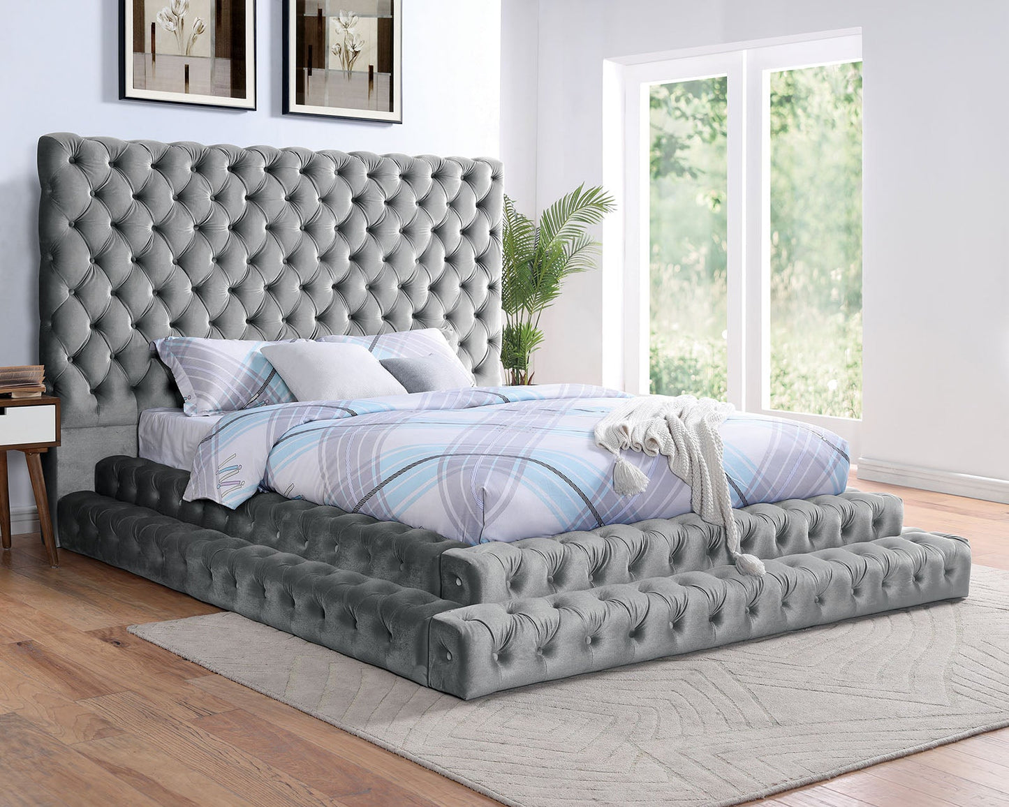 Contemporary Style Fully Upholstered Frame