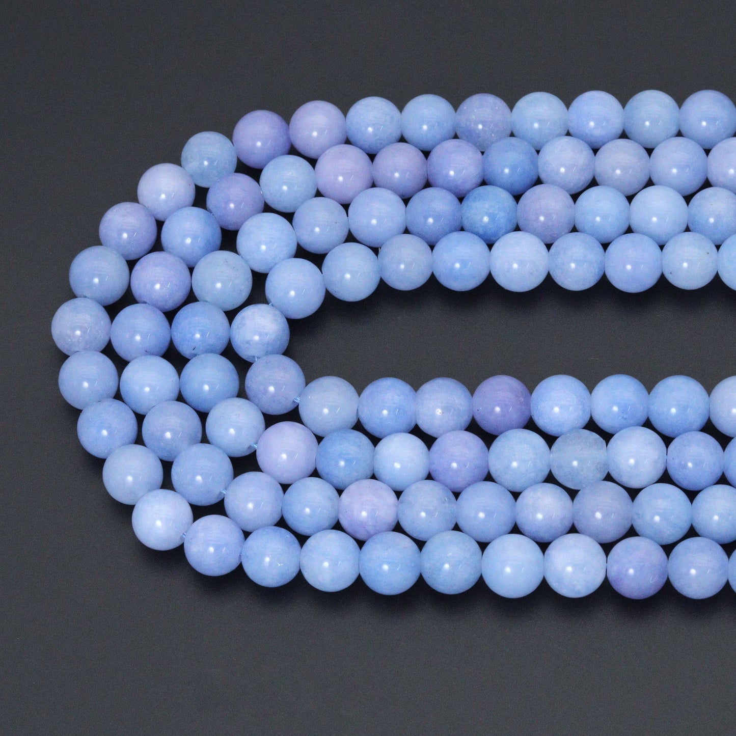 Aqua Blue Jade Round Smooth Beads, Sku#U2222c