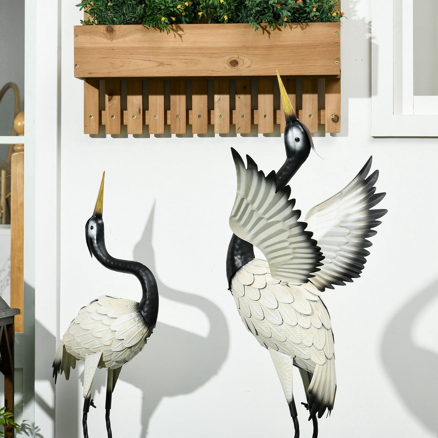 Outsunny Heron Garden Statues - Set of 2