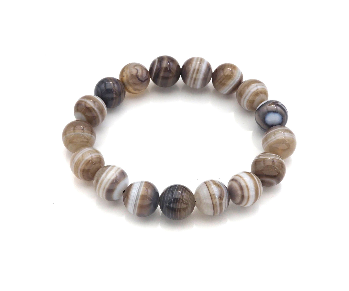 Gray Banded Agate Bracelet, EF09