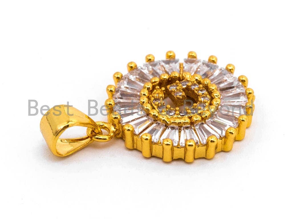 CZ Micro Pave Initial Letter G Charm/Pendent Beads,Cubic Zirconia Pave Alphabet Beads Pendent, Gold/Silver Finish,16x18mm,sku#Z226