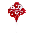 Plaque « To My Valentine Heart Balloons » – 3,5 po x 4 po – 3 ou 24 pièces