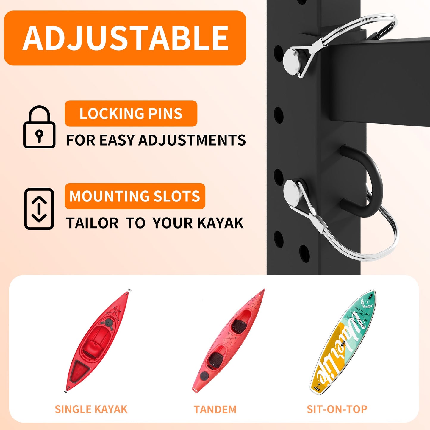 80''H Freestanding Kayak Storage Rack