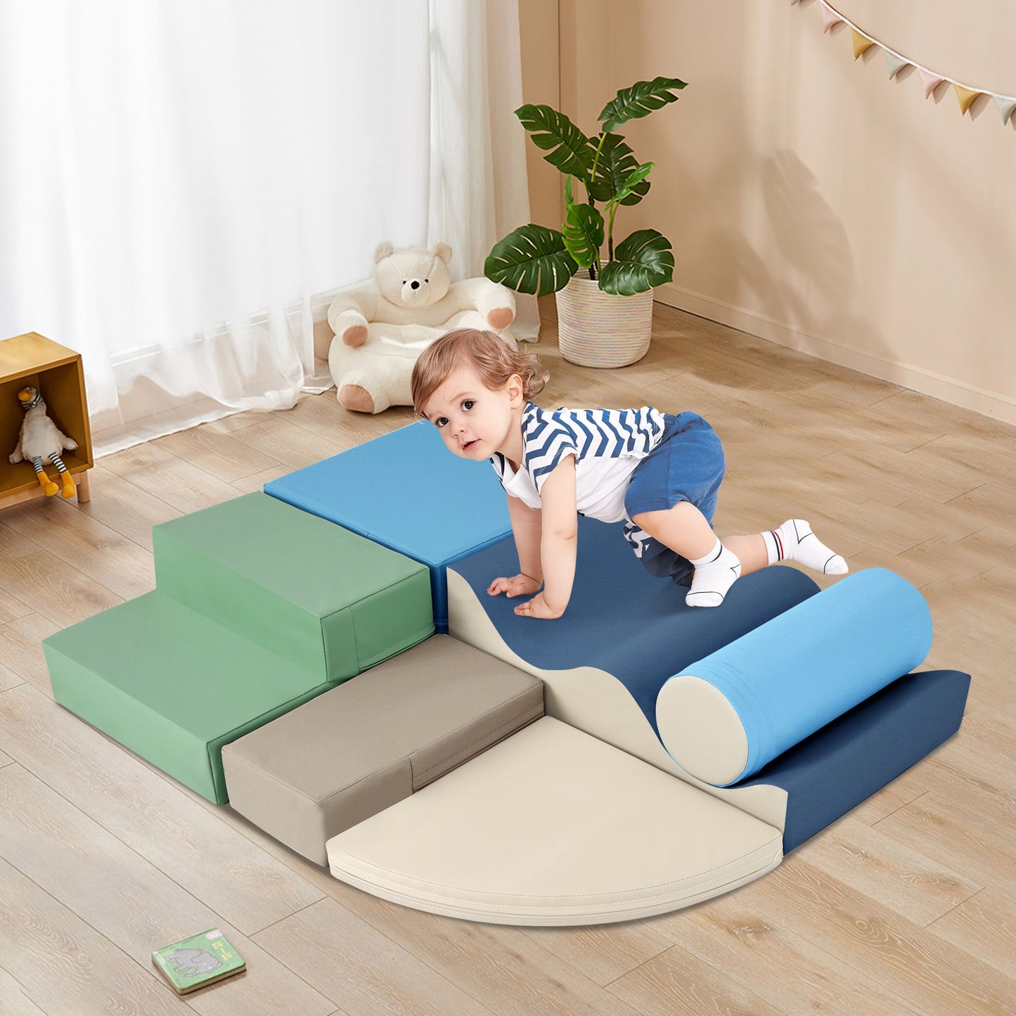 Soft Climb and Crawl Foam Playset 6 in 1
