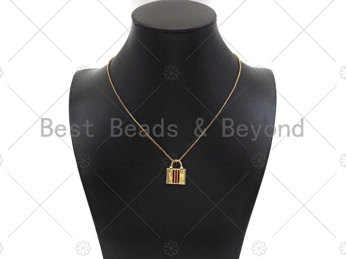 Colorful Enamel Lady Bag Shape Pendant/Charm,18K Dainty Gold Charm, Necklace Bracelet Charm Pendant,16x20mm, Sku#LK276