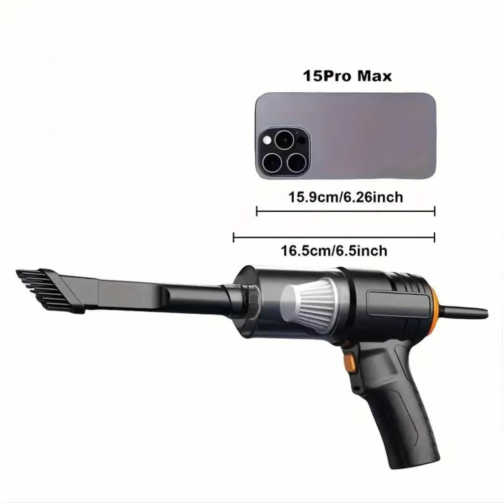 3-in-1携帯用ハンドヘルド掃除機 – 充電式、吸引＆ブロワー、車＆家庭用ミニ