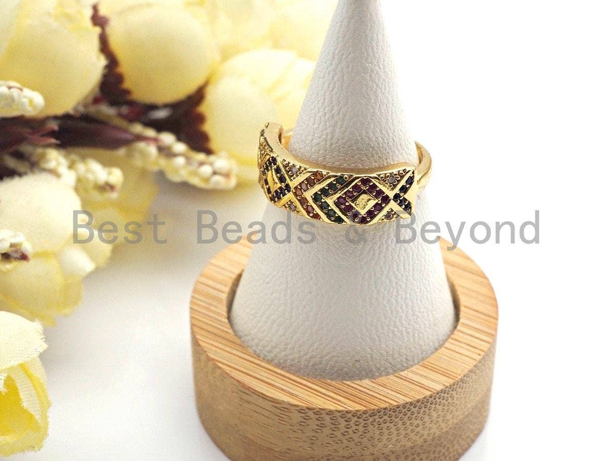 CZ Pavé Band Open Ring, Sku#X163