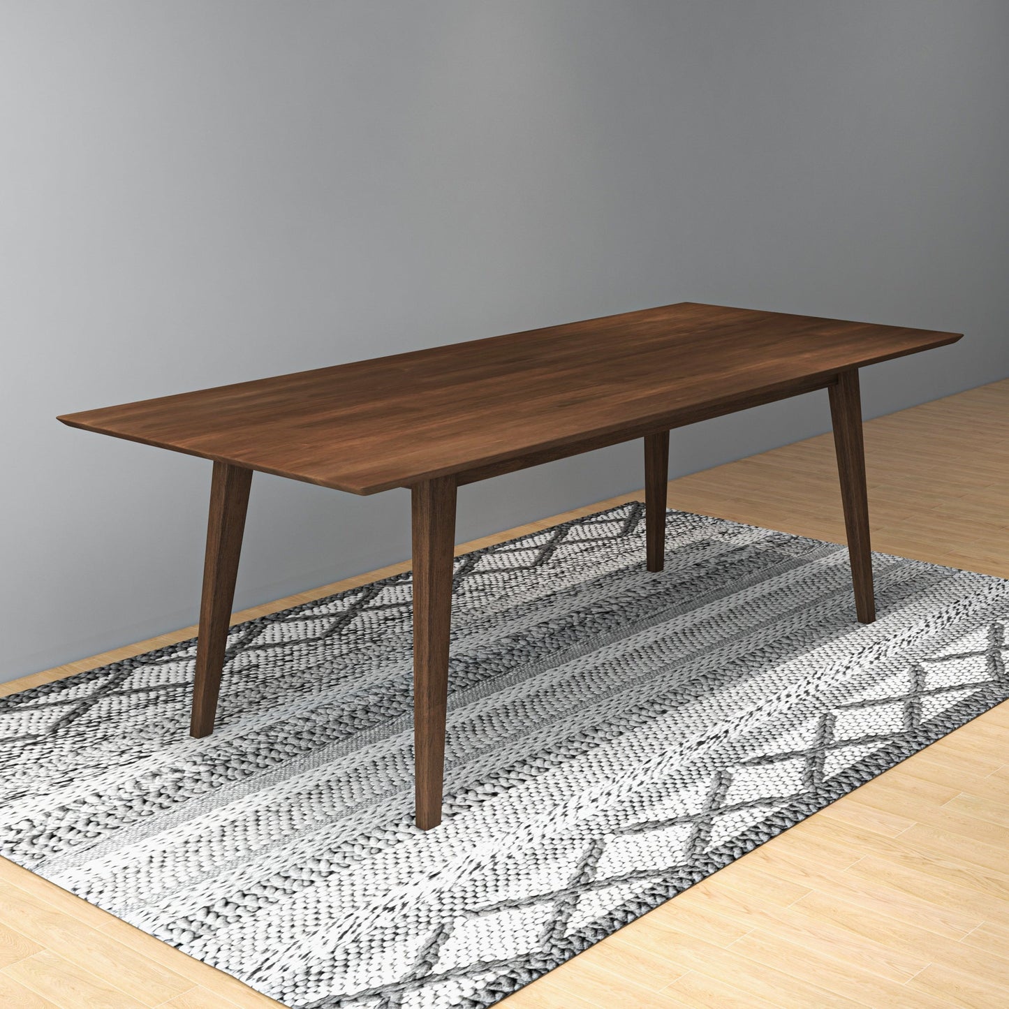 Levi Modern Style Solid Wood Rectangular Dining Kitchen Table 86"