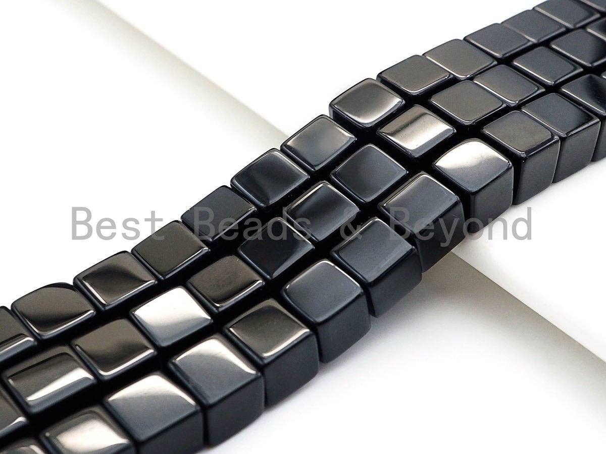 NEW STYLE!! Quality Natural Black Onyx Cube beads, 6mm/8mm/1