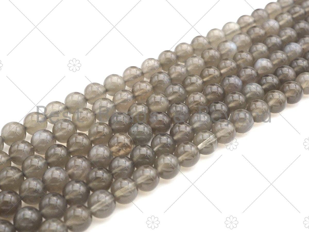 Top Quality Natural Black Moonstone Round Smooth Beads, 6mm/8mm/10mm High Polished  Black Moonstone Beads,15.5" Full Strand, sku#U992