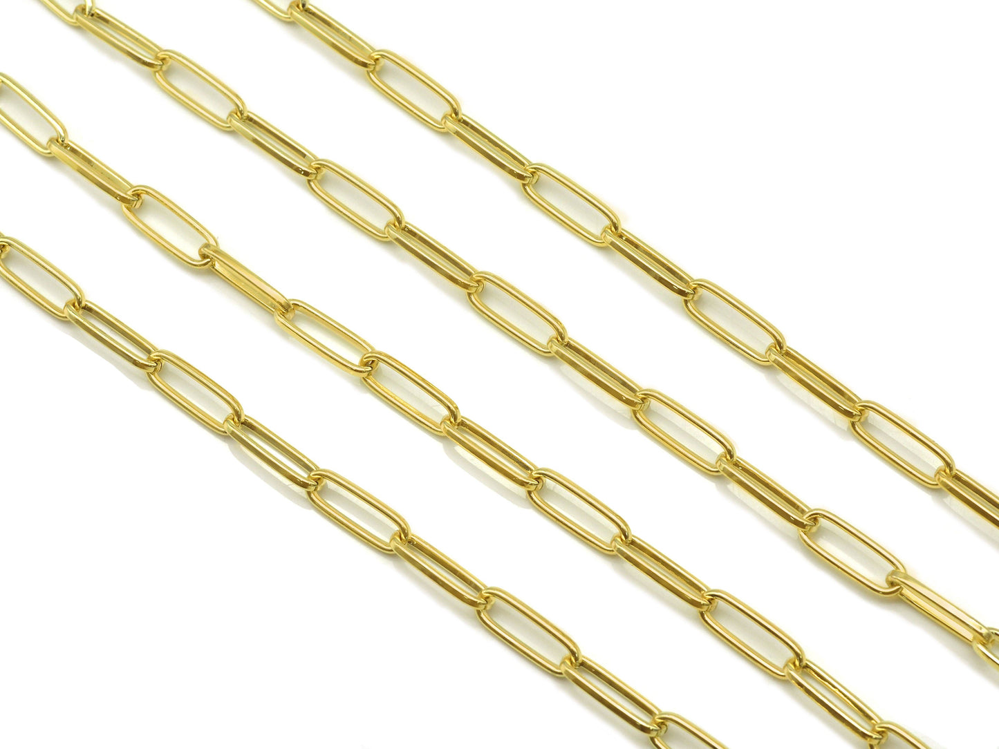 18k Gold/SIlver Filled Large Link Thick Paper Clip Chain by Yard, sku#LS01