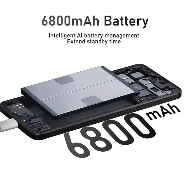 Smartphone Android 13 5G débloqué, 4 Go+128 Go, écran 6,8", appareil photo/vidéo 48MP+108MP, batterie 6800mAh/double SIM