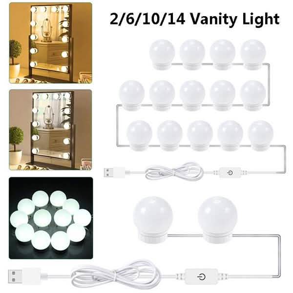 Lumières de miroir de courtoisie alimentées par USB 5 V