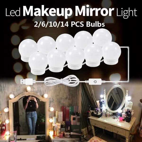Lumières de miroir de courtoisie alimentées par USB 5 V