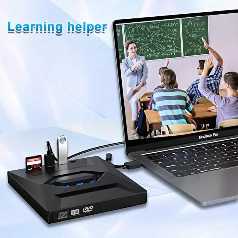 Lecteur DVD externe portable ultra-fin 6 en 1 USB 3.0