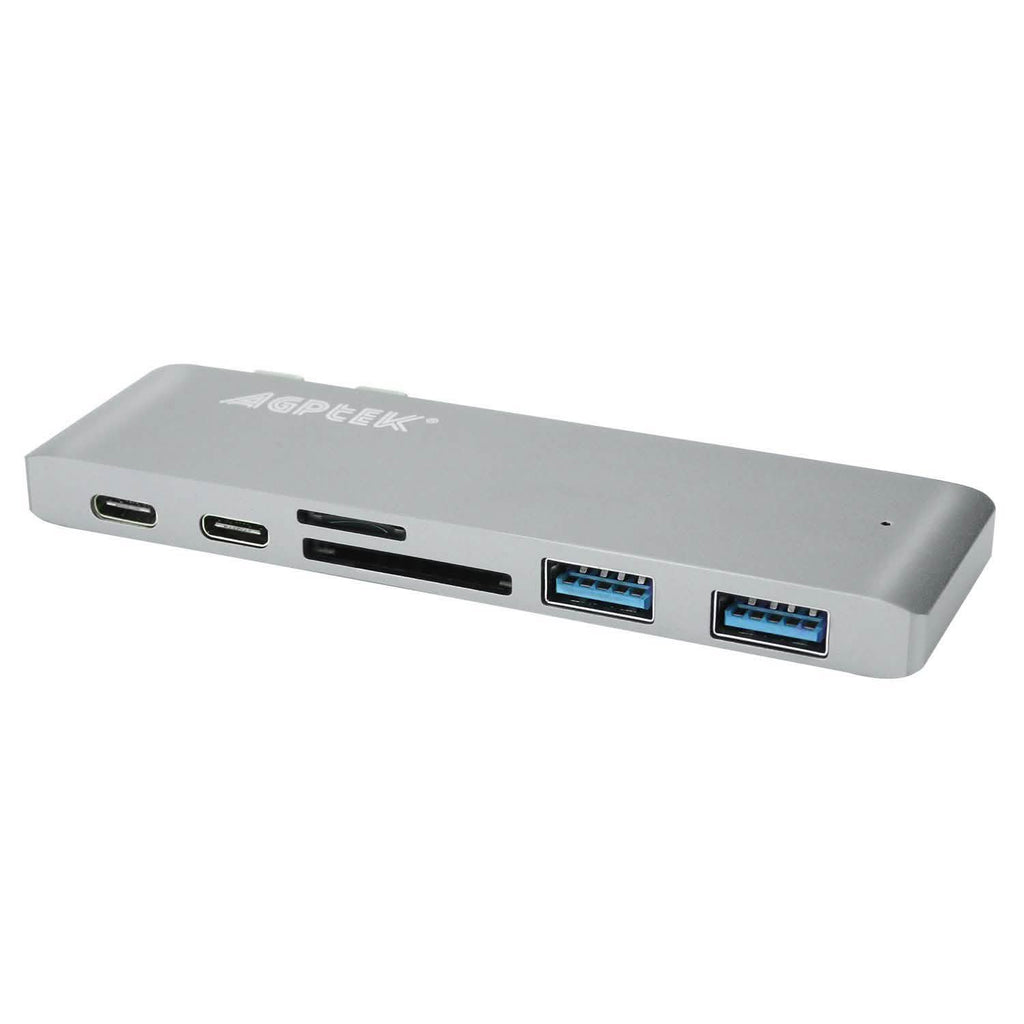6-in-1 Type-C USB-C Hub Adapter Dual USB 3.0 Port Thunderbolt 3